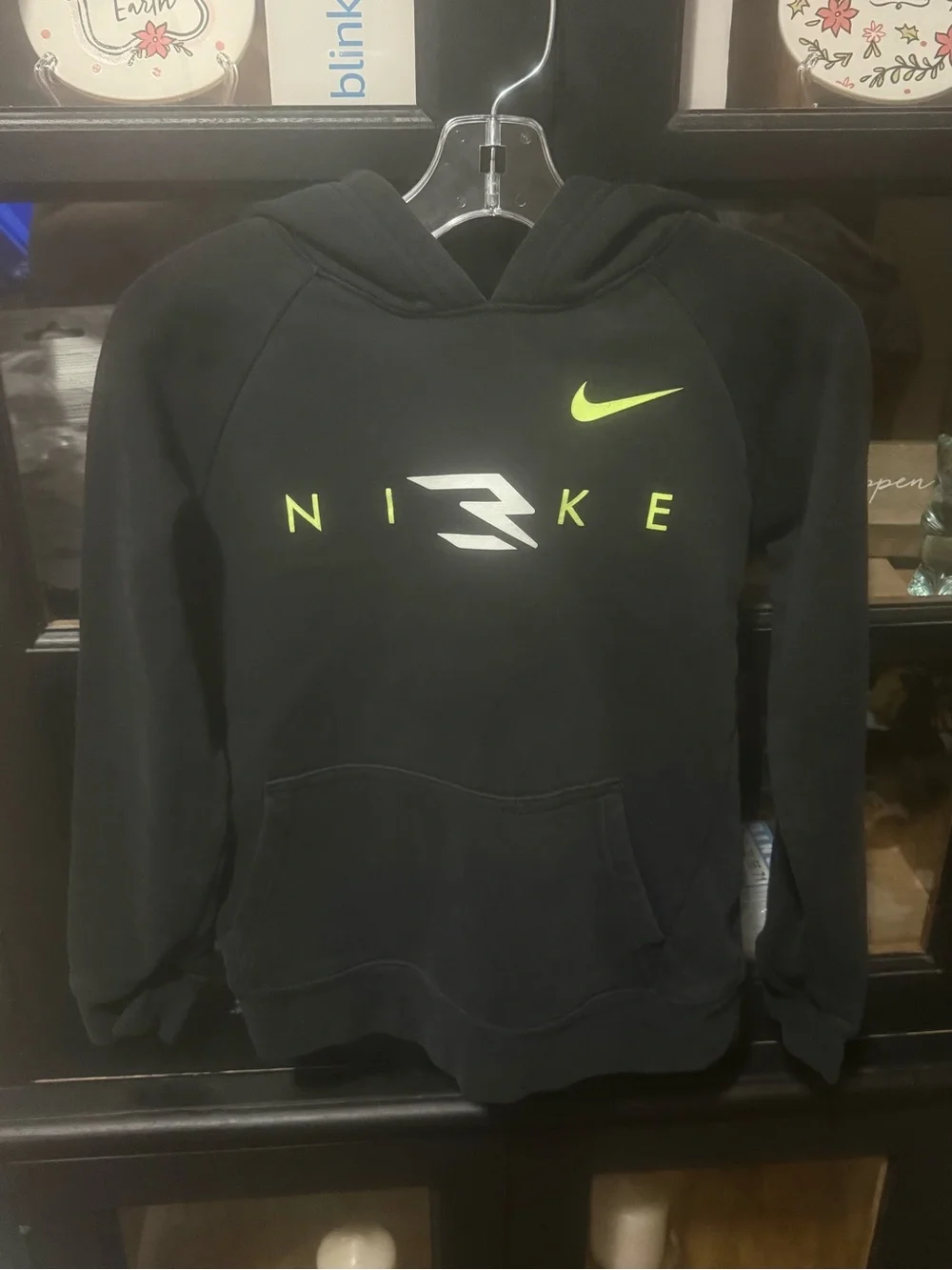 Boys Black Nike Hoodie - size small